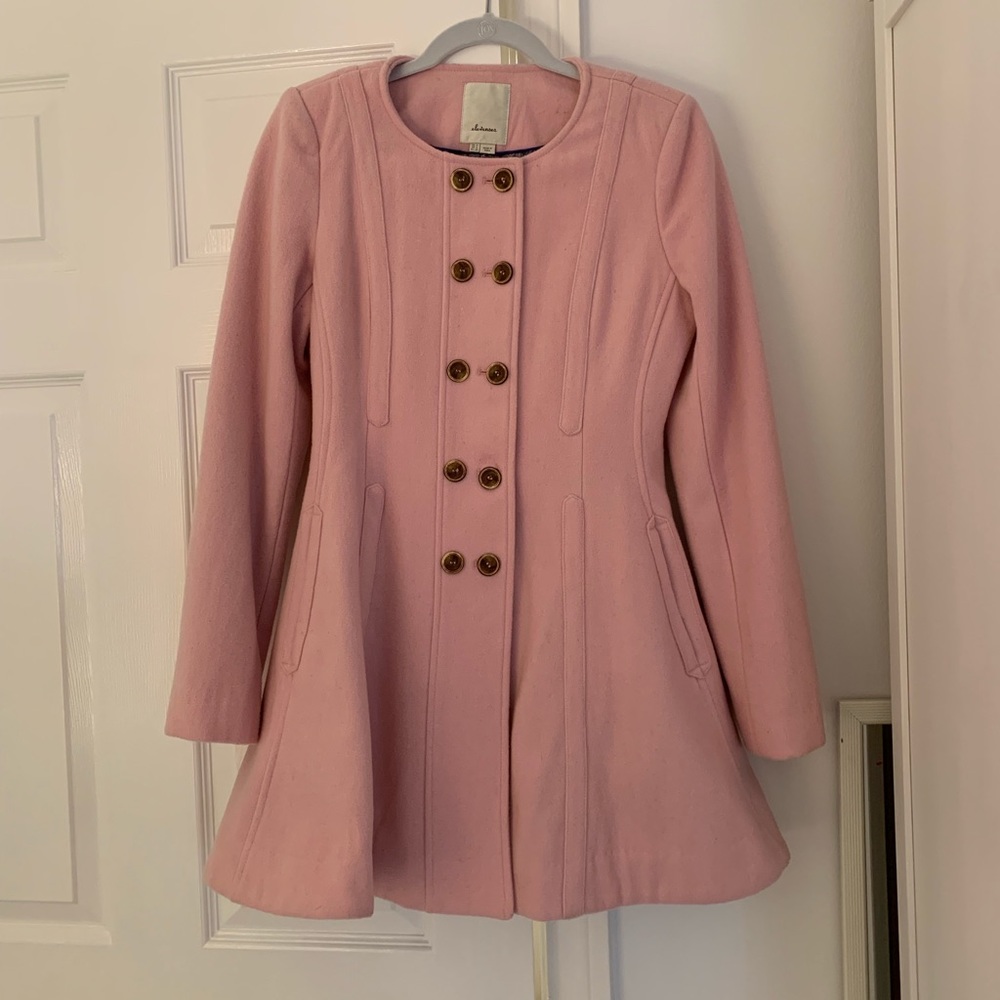 Elevenses Pink Pea Coat- size 4
